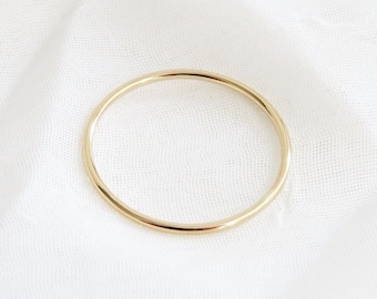 Thin Gold Ring, 14k Gold Ring, Gold Ring, Gold Stack Ring, Thumb Ring, Midi Ring, Minimalist Ring, Gold Stack Ring, Thin Band Gold, Dainty