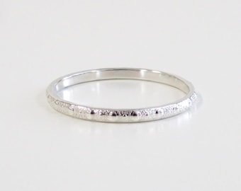 Silver Pattern Ring, Silver Ring, Silver Stacking Ring, Silver Band, Sterling Silver Ring, Thin Stack Ring, Thin Silver Ring, Dainty Ring