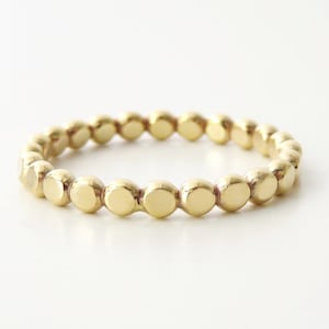14k Gold Filled Ring, Gold Ring, Bead Ring, Flat Bead Ring, Bubble Ring, Gold Stack Ring, Gold Bead Ring, Bead Stacking Ring, Dot Ring 2.5mm