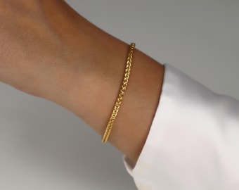 14k Gold Filled Wheat Chain Bracelet, Wheat Chain Bracelet, Gold Chain Bracelet, Gold Layering Bracelet, 14k Gold Bracelet, Rope Bracelet
