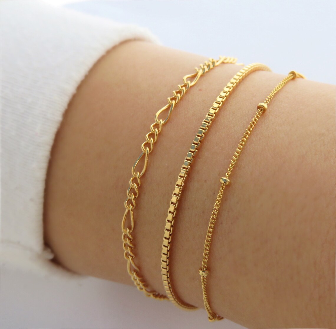 Gold Chain Bracelet Gold Bracelet 14k Gold Filled Bracelet Etsy