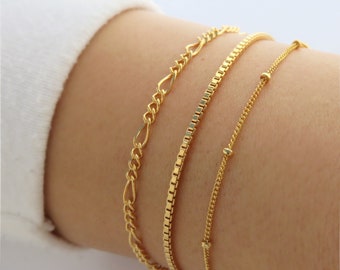 Gold Chain Bracelet, Gold Bracelet, Gold Filled Bracelet, Link Bracelet, Gold Layering Bracelet, Gold Chain, Dainty Gold Bracelet, Gold
