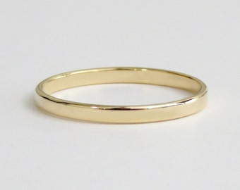 14k Gold Ring, 14k Gold Band, Wedding Band, Thick Gold Band, Gold Ring, Gold Stack Ring, Gold Band, Stacking Ring, Minimalist Ring, 2mm