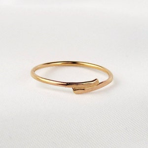 Rose Gold Ring, 14k Rose Gold Filled Ring, Wrap Ring, Thin Ring, Dainty Rose Gold Ring, Stackable Ring, Minimalist Ring, Stacking Ring