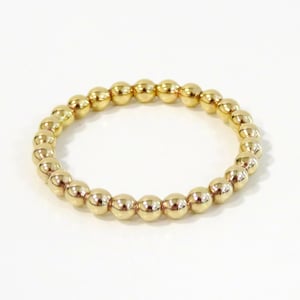 Rempli d'or, bague en or, bague bulle, bague en or, bague bulle, bague empilée en or, bague perle, bague en or simple, jonc en or, 2,3 mm