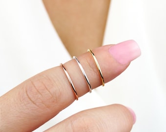 Gold Stacking Ring, Stacking Ring, Simple Gold Ring, Thumb Ring, Midi Ring, Minimalist Ring, Stackable Ring, Gold Stack Ring, Gold Ring