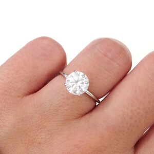 14k Moissanite Ring, 14k Engagement Ring, Diamond Ring, Engagement Ring, Round Engagement Ring, Gold Engagement Ring, Engagement Rings, 14k