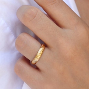 14k Gold Filled Ring, Gold Ring, Thick Gold Ring, Gold Stack Ring, Simple Gold Ring, Stacking Ring, Thick Ring, Wedding Band, Gold image 2