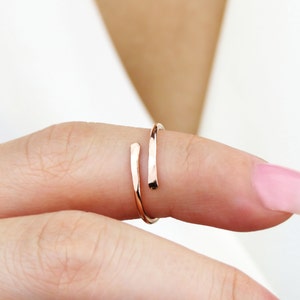 Rose Gold Ring, Wrap Ring, Rose Gold Wrap Ring, Adjustable Ring, Simple Gold Ring, Rose Gold Band, Gold Wrap Ring, Dainty Rose Gold Ring