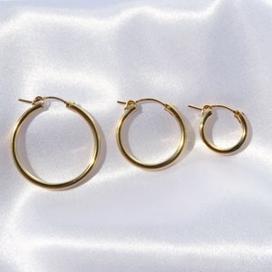 Chunky Gold Hoop Earrings, 14k Gold Filled Chunky Gold Hoops, Chunky Hoop Earrings, Thick Hoop Earrings, Chunky Gold Earrings, Gold Hoops
