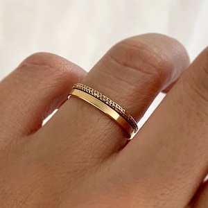 Gold Filled Ring, Gold Ring, Gold Ring Set, Thick Gold Ring, Wedding Band, Gold Stack Ring, Gold Band, Stacking Ring, Ring, Gold Ring 14k image 1