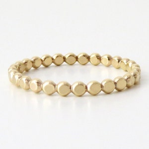 Gold Filled Ring, Gold Ring, Bead Ring, Flat Bead Ring, Dainty Gold Ring, Bubble Ring, Thin Gold Ring, Gold Stack Ring, Gold Bead Ring, 2mm