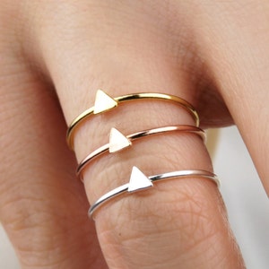 Triangle Ring, Minimalist Ring, Stacking Ring, Gold Dainty Ring, Stackable Ring, Dainty Stack Ring, 14k Gold Filled Ring, Minimal Ring