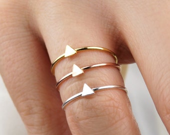 Triangle Ring, Minimalist Ring, Stacking Ring, Gold Dainty Ring, Stackable Ring, Dainty Stack Ring, 14k Gold Filled Ring, Minimal Ring