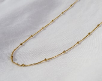 Bead Chain Necklace, Bead Chain Necklace, Gold Chain Necklace, Gold Filled Necklace, Minimalist Necklace, Gold Chain Necklace, Gold Chain