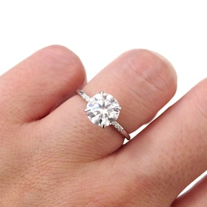 White Gold Engagement Ring, 14k Engagement Ring, Diamond Ring, Engagement Ring, Brilliant Cut Engagement Ring, Engagement Ring, 14k Gold
