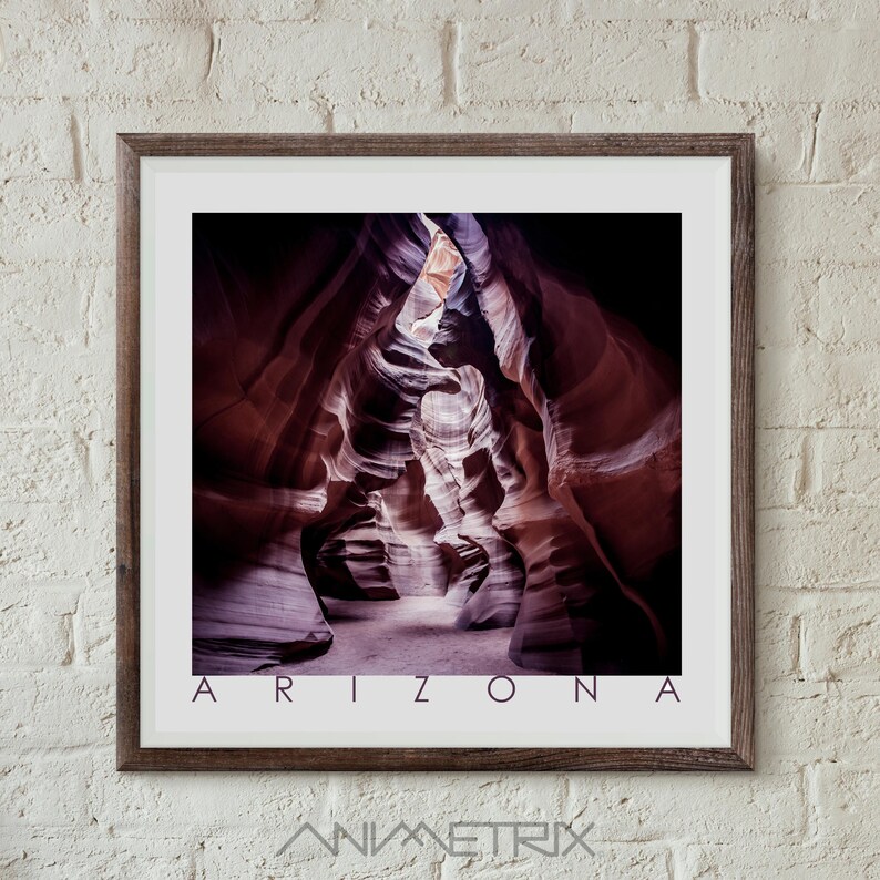 Modern Art Black and White Antelope Canyon Arizona - Etsy
