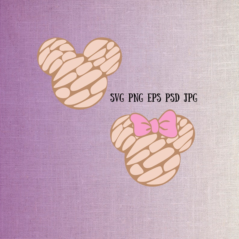 Pan Dulce Concha SVG Mickey Minnie Mouse Mexican Sweet ...