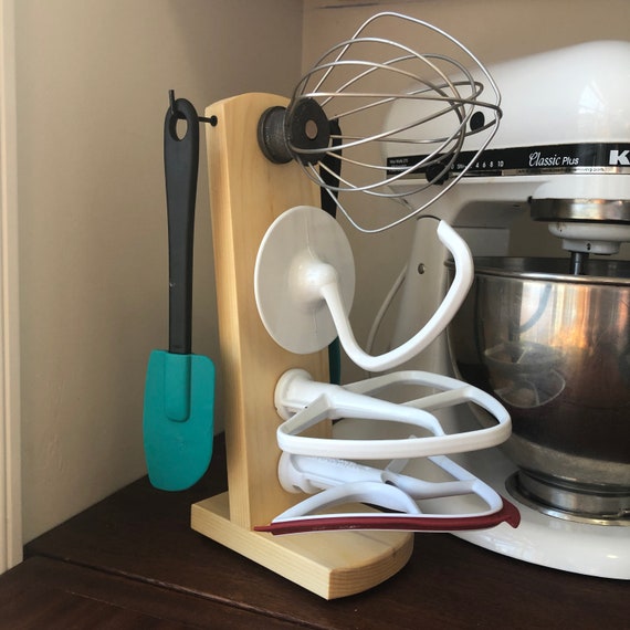 Kitchen Aid Caddy Attachment Stand, on Countertop or in Cabinet, Accessory  Holder, Dough Hook, Paddles, Wisk Holder, Bakers Organize Helper 