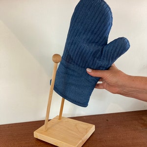 Oven Mitt or Glove Holder For Convenient Storage of 2 mitts or gloves