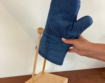 Oven Mitt or Glove Holder for Convenient Storage of Mitts or