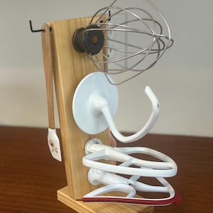 Kitchen Aid Flat Top Caddy Attachment Stand, On Countertop, In Cabinet, Accessory Holder, Dough Hook, Paddles, Wisk Holder, Bakers Organize