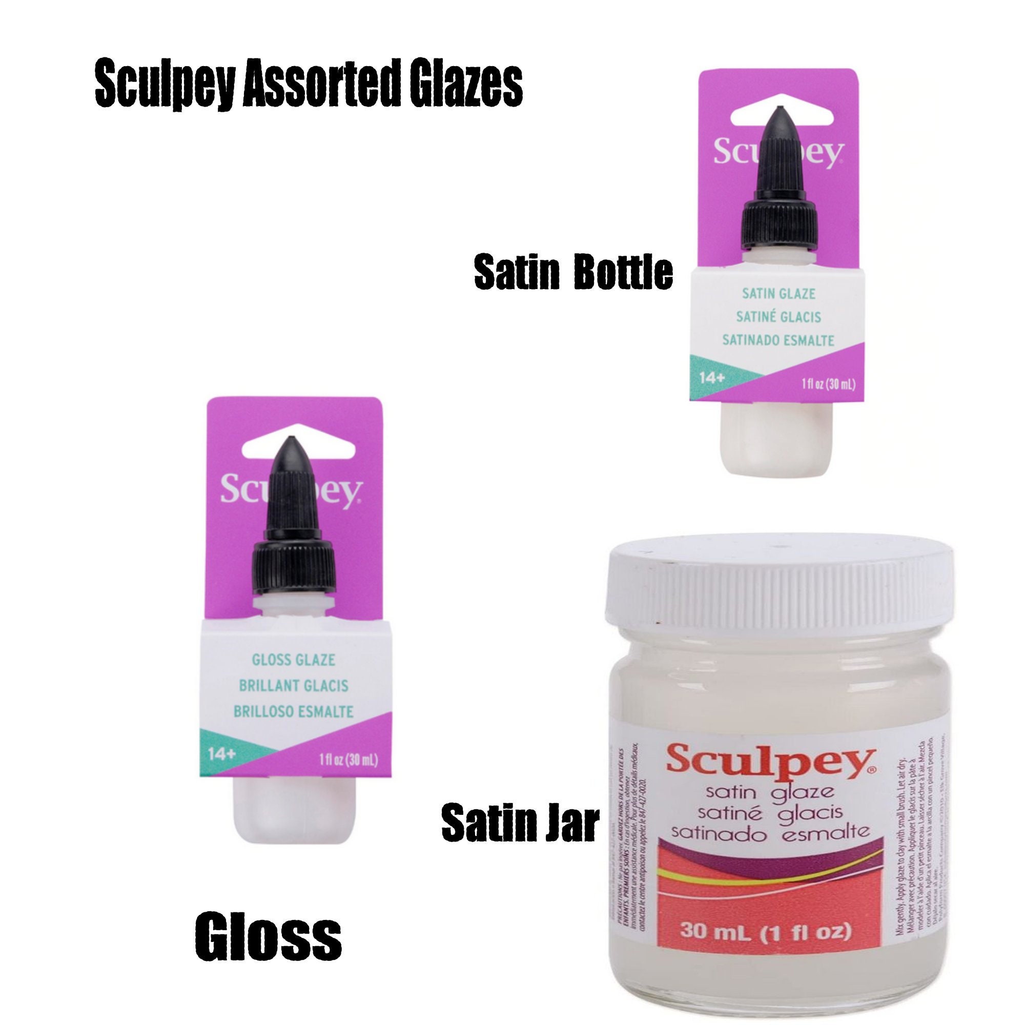 Sculpey Satin and Gloss Glazes 