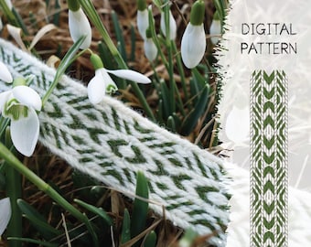 Tablet Weaving Pattern: Snowdrops Belt (PDF Download)
