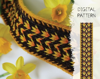 Tablet Weaving Pattern: Daffodils Belt (PDF Download)