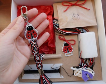 DIY Craft Kit for KIDS & TEENS 3-in-1 Tablet Weaving Kit – Ladybird