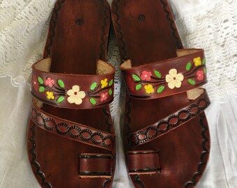 mexican flower sandals