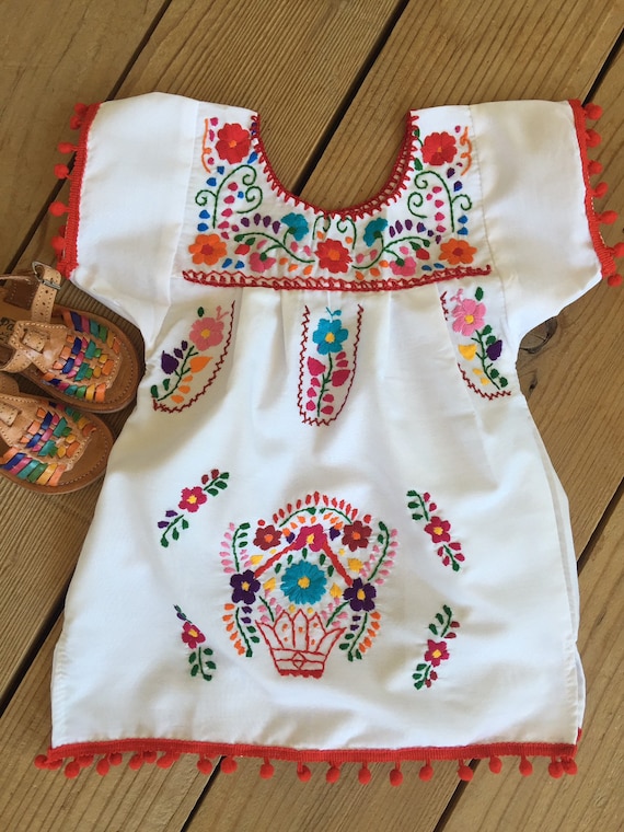 Sizes 0-1-2 3-4-5-6 Years Old Mexican Dresses Hand - Etsy Canada