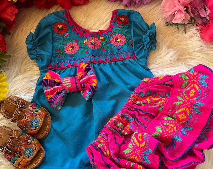 Size 3-6 months Mexican Baby outfits - Baby Huaraches not included