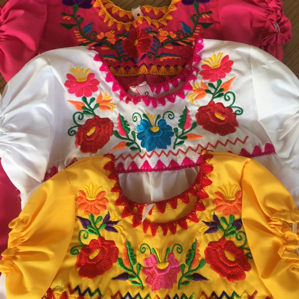 Kids Mexican blouses Embroidered - Baby-Toddler-Girls