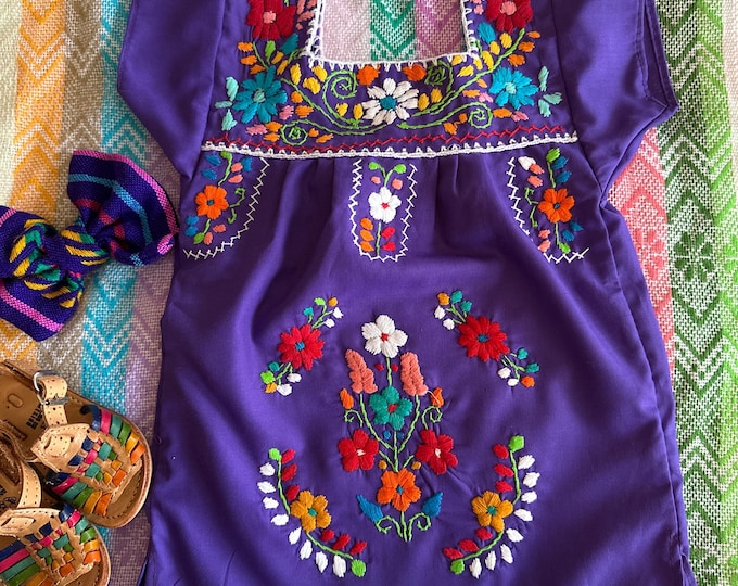 Mexican Dresses with Bow- Huaraches sold separately