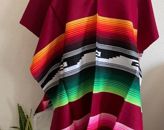 UNISEX - ONE SIZE Mexican Poncho / Mexican Gaban