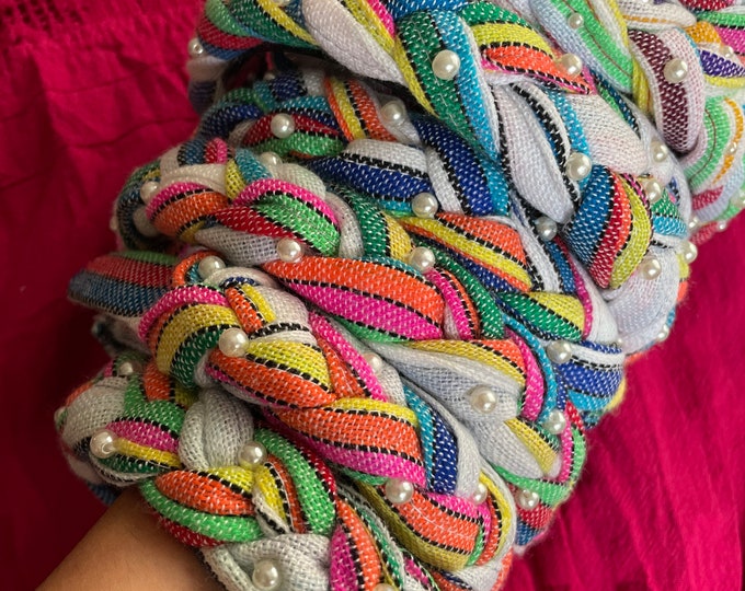 Mexican Tiaras hand braided Fabric made One size fits girls and women