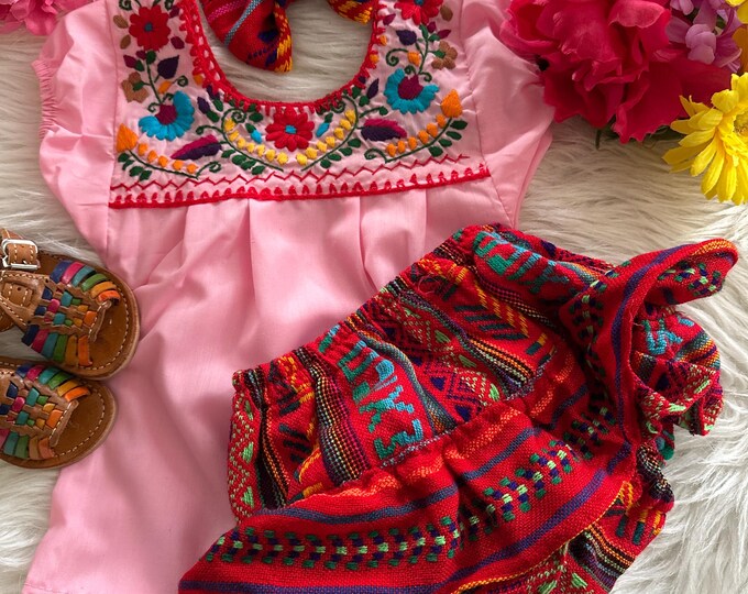 Size 12-18 months  Baby Outfit- Baby Huaraches  sold separately.