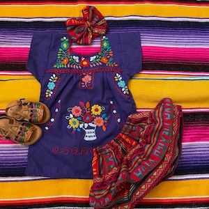 Size 6-10 months  baby girl outfit COCO birthday outfit Mexican clothing
