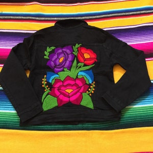Size 6 years old girl Mexican Embroidered Denim jacket