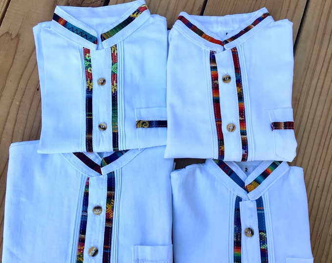 LONG SLEEVES Boys shirts Bottoms downs Dress shirts Mexican shirts for boys - Birthday Shirt - Wedding Shirt