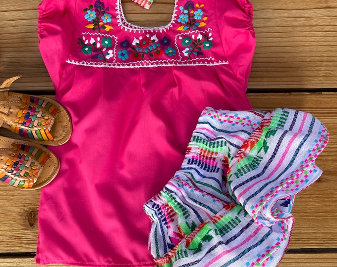 Size 2-3-4 years old Toddler girls Mexican outfits