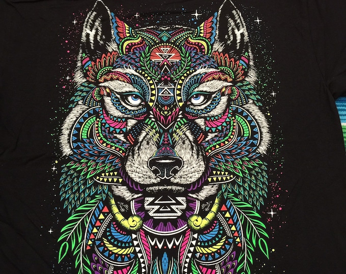 Men’s graphic t- shirt Yoga men shirts boho  hippie Mexican shirts wolf graphic shirts
