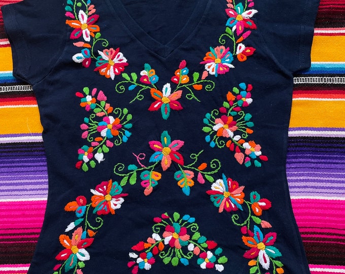 Size XXS Hand embroidered t- shirt size extra extra small