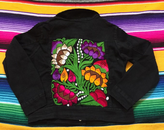 Size 5 years old Mexican Embroidered Denim jacket