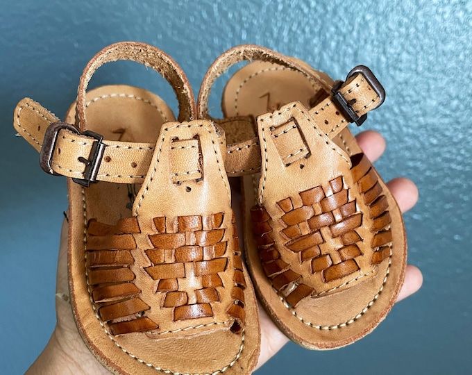 SALE !  UNISEX Boys and babies and girls Mexican Huaraches Authentic Leather Huaraches One of a kind - Ready to ship