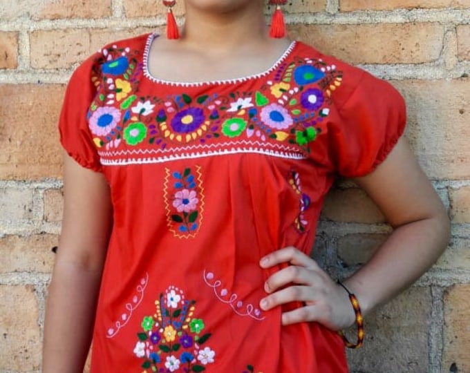SALE !! All Sizes Mexican Blouses Embroidered