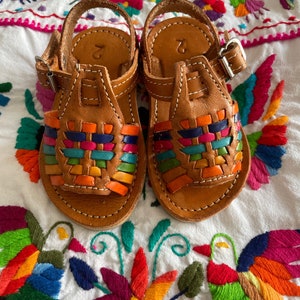 SALE!! Baby -toddlers -girls  Mexican leather huaraches Mexican Footwear Kids Mexican shoes