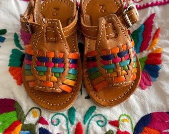 SALE!! Baby -toddlers -girls  Mexican leather huaraches Mexican Footwear Kids Mexican shoes