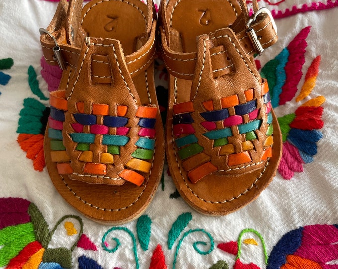 SALE!! Baby -toddlers -girls  Mexican leather huaraches Mexican Footwear Kids Mexican shoes